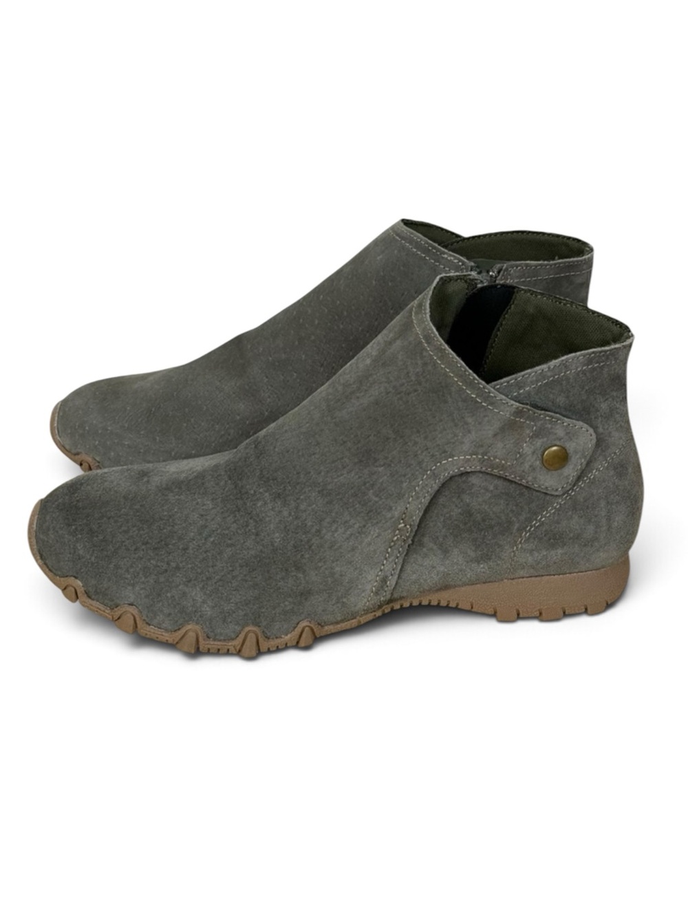 Skechers Bikers Good Mood Lite Relaxed Fit Suede Ankle Booties Women’s Size 6